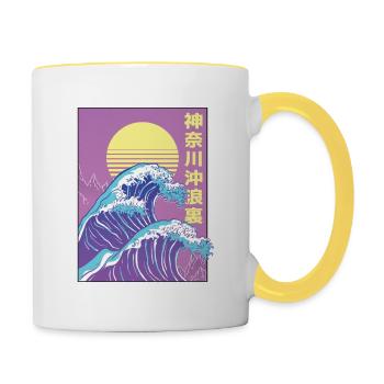 Great Wave of Kanagawa - Contrasting Mug - white/yellow - Right
