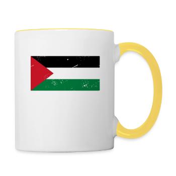Palestinian Lives Matter - Contrasting Mug - white/yellow - Right