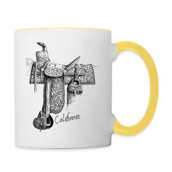 Californio - Mug contrasté - blanc/jaune - Droite