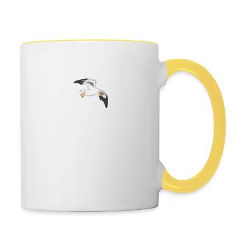 Spiekeroog Insel Nordsee - Tasse zweifarbig - Weiß/Gelb - Rechts
