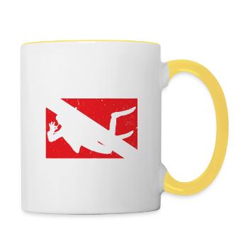 Scuba Diver Certified Scuba Diver - Contrasting Mug - white/yellow - Right