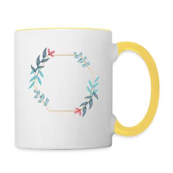 Team Bride - JGA Junggesellenabschied Bride - Tasse zweifarbig - Weiß/Gelb - Rechts