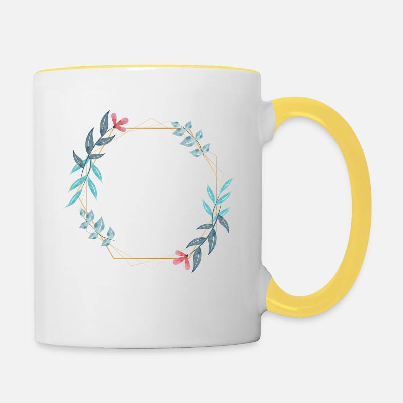 Team Bride - JGA Junggesellenabschied Bride - Tasse zweifarbig - Weiß/Gelb