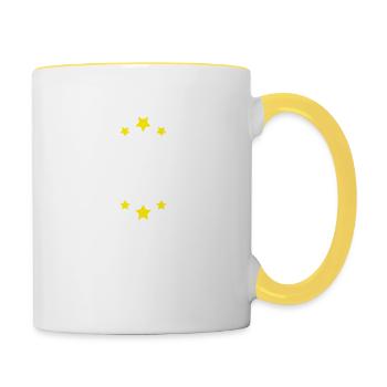 Abschleppwagen Abschleppdienst Abschlepper - Tasse zweifarbig - Weiß/Gelb - Rechts