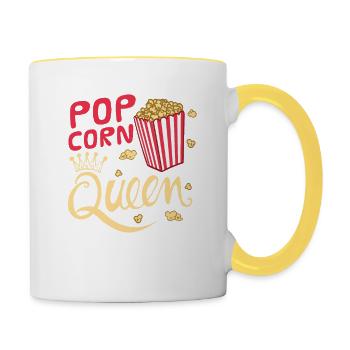 Popcorn - Tasse zweifarbig - Weiß/Gelb - Rechts