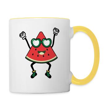 watermelon - Contrasting Mug - white/yellow - Right
