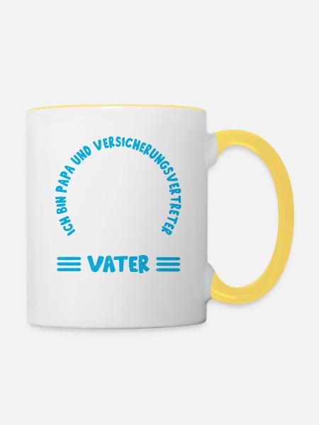 Versicherung Versicherungsvertreter Berater - Tasse zweifarbig - Weiß/Gelb