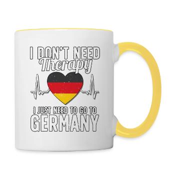 Germany flag I German Souvenirs - Tasse zweifarbig - Weiß/Gelb - Rechts
