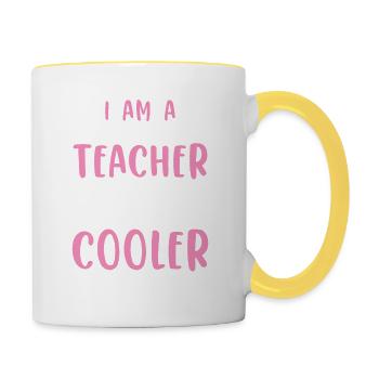 Education physique Eta, education et formation - Mug contrasté - blanc/jaune - Droite