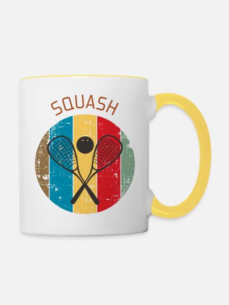 Squash - Tasse zweifarbig - Weiß/Gelb