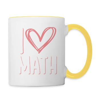 I love math - Contrasting Mug - white/yellow - Right