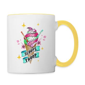 Glaces - Mug contrasté - blanc/jaune - Droite