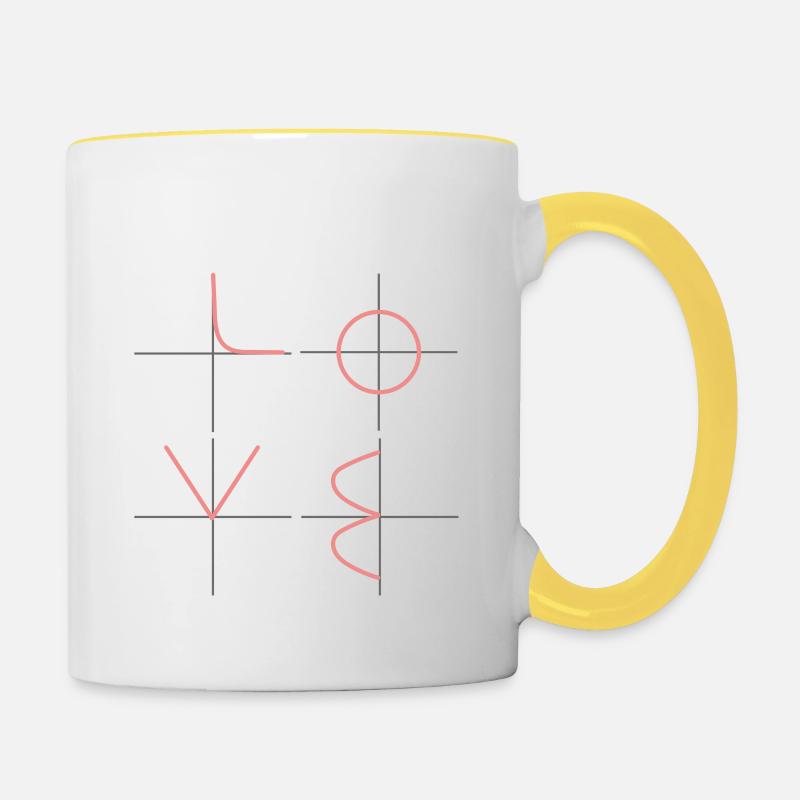 Maths Professeur Mathe maths Matheduceur Mathématiques - Mug contrasté - blanc/jaune