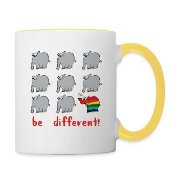 Sarkusm Saying Black Humor Funny Irony - Contrasting Mug - white/yellow - Right
