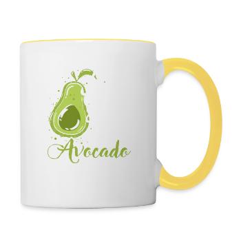Avocado - Mug contrasté - blanc/jaune - Droite