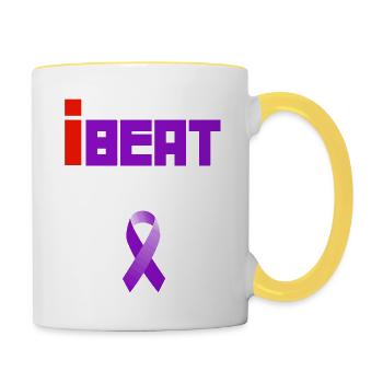 Cancer Survivor - Contrasting Mug - white/yellow - Right