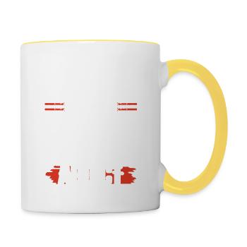 gym fitness - Contrasting Mug - white/yellow - Right