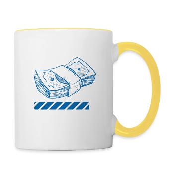 millionaire loading - Contrasting Mug - white/yellow - Right