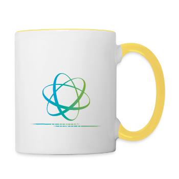 Atom Design Science Teacher Mad Scientist - Tasse zweifarbig - Weiß/Gelb - Rechts