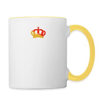 Sizilianer Italien Vaffanculo Italia Italiener - Tasse zweifarbig - Weiß/Gelb - Rechts