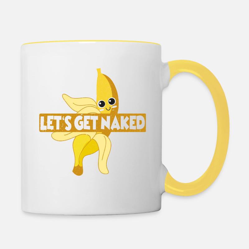 Banane - Mug contrasté - blanc/jaune