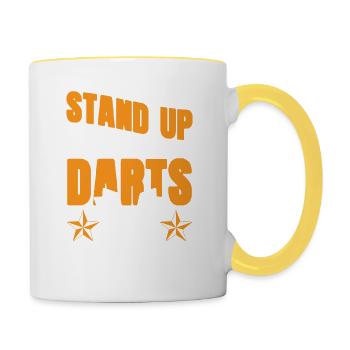 dart love - Contrasting Mug - white/yellow - Right