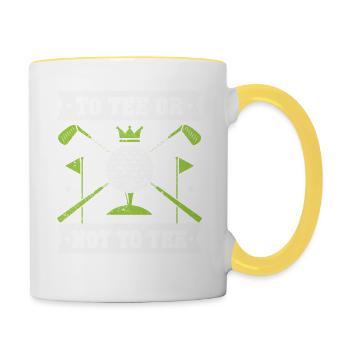 Golf Golfer Golfer Golfer Golf Course - Contrasting Mug - white/yellow - Right