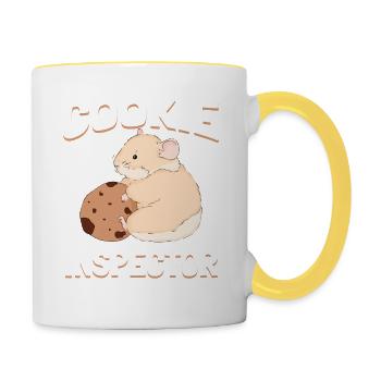 Hamster - Tasse zweifarbig - Weiß/Gelb - Rechts