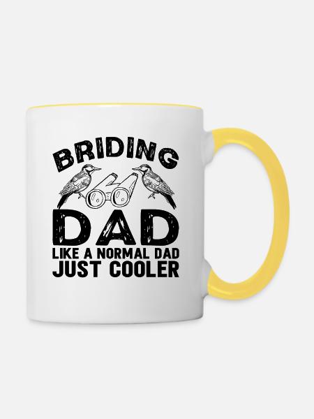 Vogelbeobachter Vogelbeobachtung Ornithologe - Tasse zweifarbig - Weiß/Gelb
