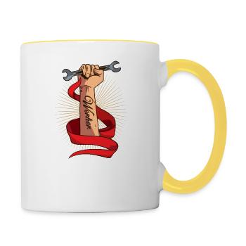 Craftsmen Professions - Contrasting Mug - white/yellow - Right