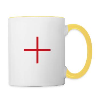 Sardinien Therapie Mittelmeer Italien Geschenk - Tasse zweifarbig - Weiß/Gelb - Rechts