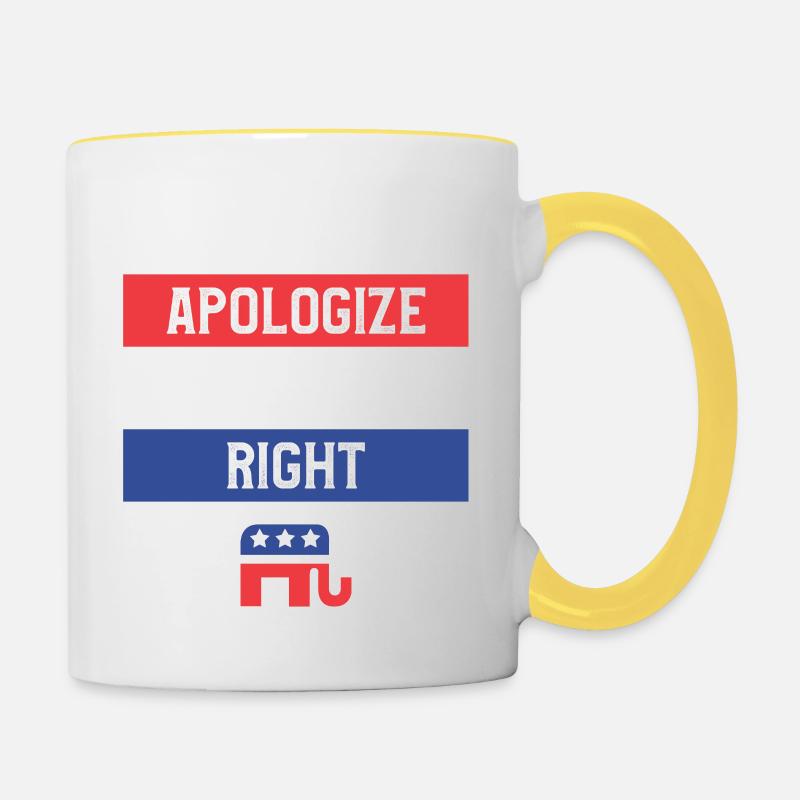 Funny Republican Gift For A Conservative - Tasse zweifarbig - Weiß/Gelb
