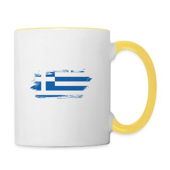 I don't need therapy I just need to go to Crete - Contrasting Mug - white/yellow - Right