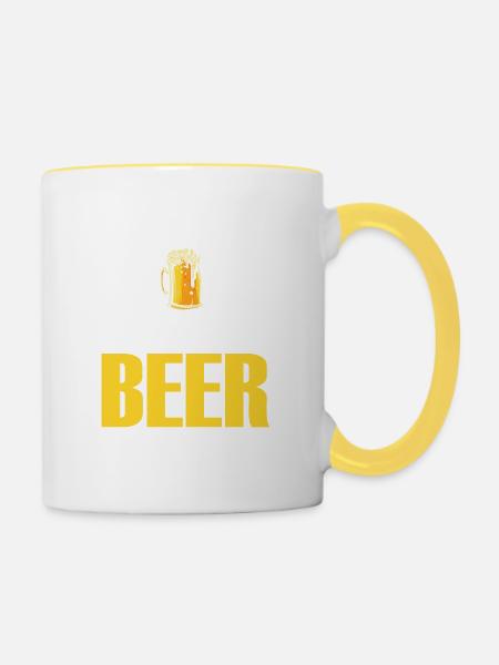 Tennis - Tasse zweifarbig - Weiß/Gelb