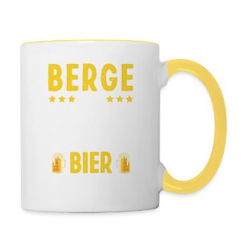 Wandern Trekking Wanderer - Tasse zweifarbig - Weiß/Gelb - Rechts