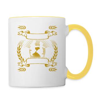 Tanzen Tänzer Tanz - Tasse zweifarbig - Weiß/Gelb - Rechts