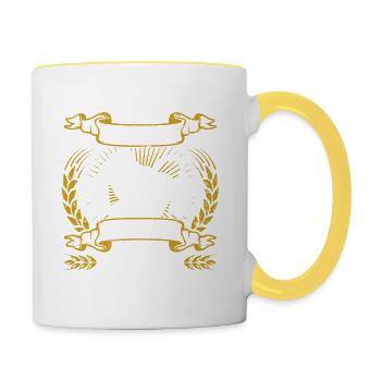 Snowboard Snowboarder Snowboarding - Contrasting Mug - white/yellow - Right