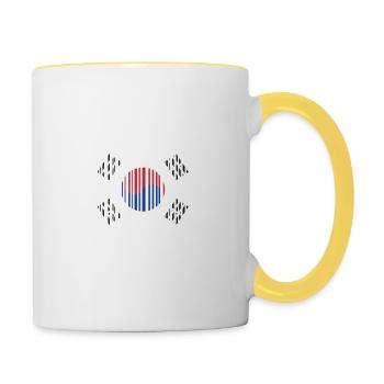 Made in Korea - Tasse zweifarbig - Weiß/Gelb - Rechts