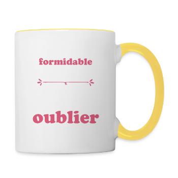 Nounou Formidable Dure à Trouver Nounou Cadeau - Mug contrasté - blanc/jaune - Droite