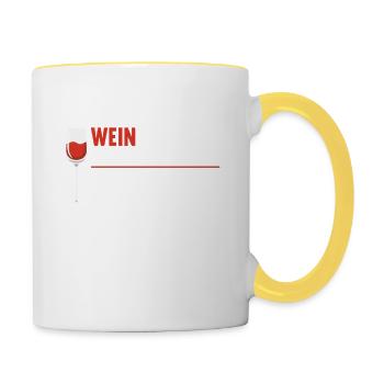 Weincident Substantiv Wein Rotwein Weißwein - Tasse zweifarbig - Weiß/Gelb - Rechts
