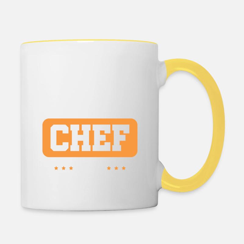 chef chef - Contrasting Mug - white/yellow