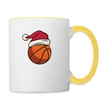 Basketteur - Mug contrasté - blanc/jaune - Droite