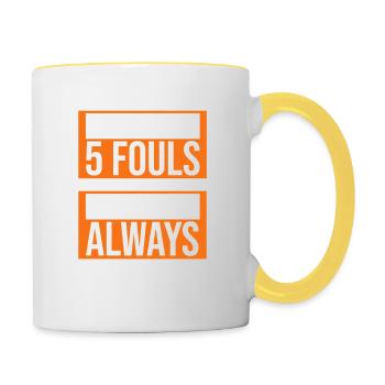 Basketball Basketballer - Contrasting Mug - white/yellow - Right