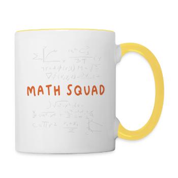 Math Squad Math crew Math lovers Math Teacher Math - Contrasting Mug - white/yellow - Right