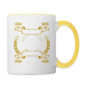 Golf Golfer Golfer Golfer Golf Course - Contrasting Mug - white/yellow - Right