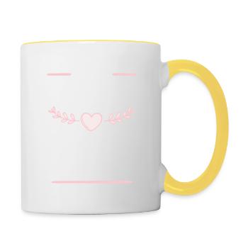 30 years married 30th wedding anniversary - Contrasting Mug - white/yellow - Right