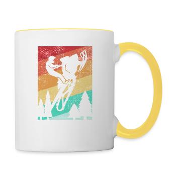 Snowmobiling Snowmobilie - Contrasting Mug - white/yellow - Right