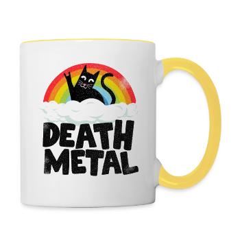 Death Metal Funny Death Metal - Contrasting Mug - white/yellow - Right
