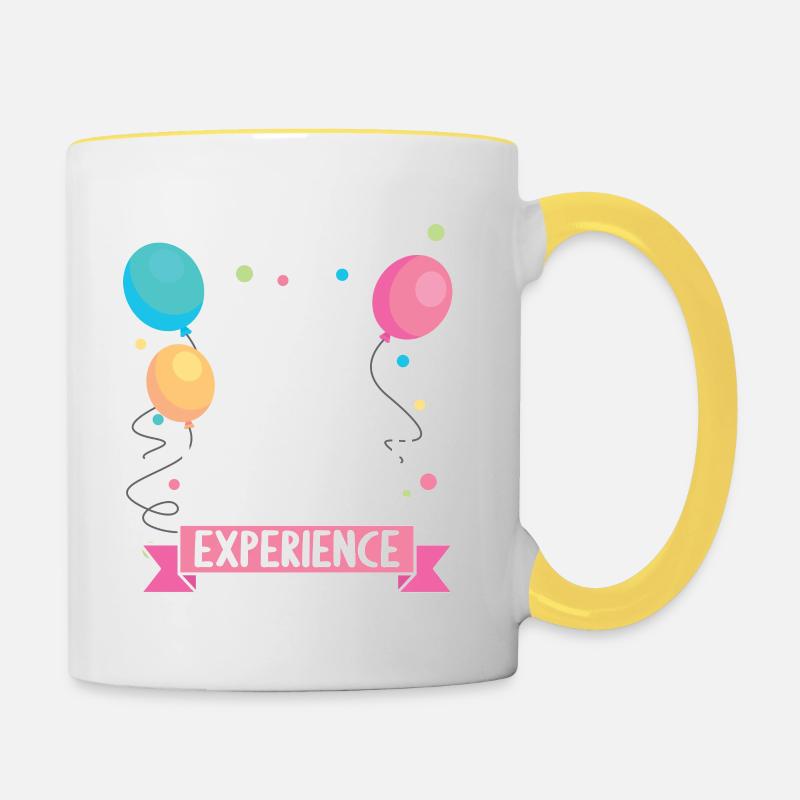 60 ans 60 ans 60 ans 60 ans 60 ans - Mug contrasté - blanc/jaune