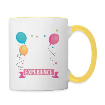 40 years old 40 year old 40 year old 40th birthday - Contrasting Mug - white/yellow - Right